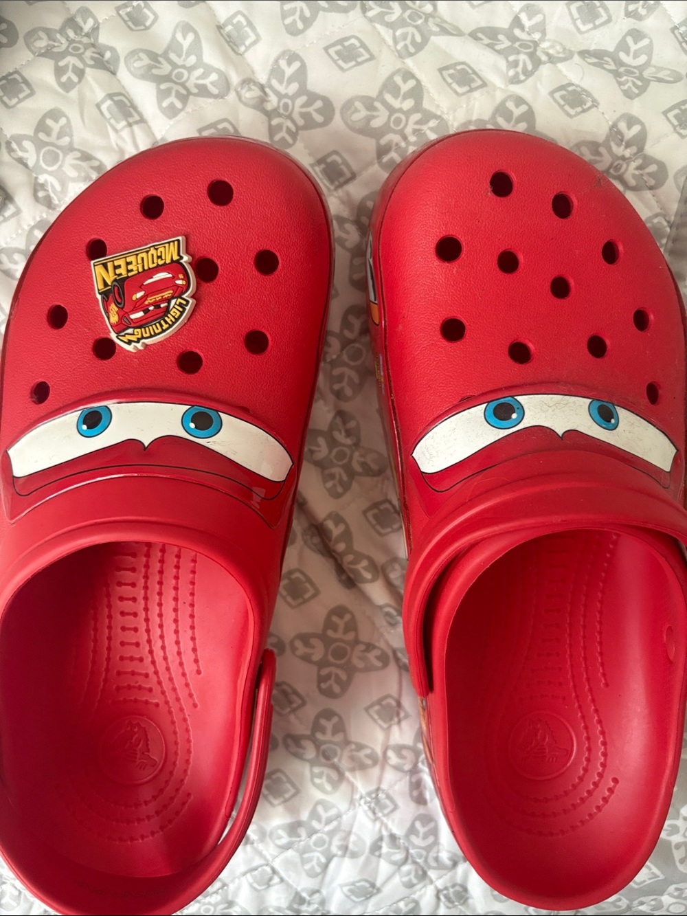 CROCS Red Kids Lightning McQueen Clogs